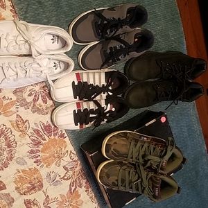 Lot of 5 pairs NEW boys sneakers/boots (sz 4, 4.5)